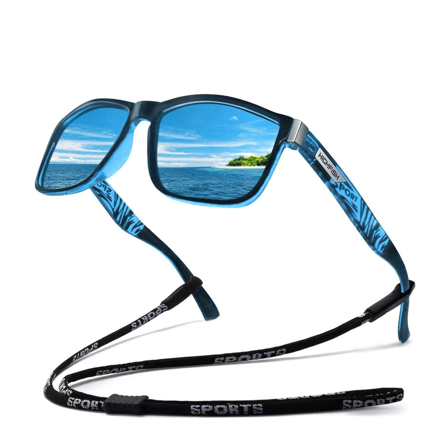 Highfish Polarized Fishing Sunglasses Men's Driving Shades Male Sun Glasses Hiking Fishing Classic Sun Glasses UV400 Eyewear